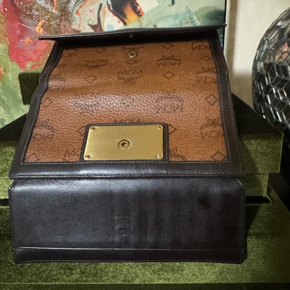 MCM Cognac and Black Leather Wallet - Picture 8 of 9